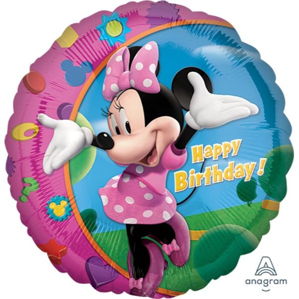 Minnie Happy Birthday Foil Balloon - 45cm