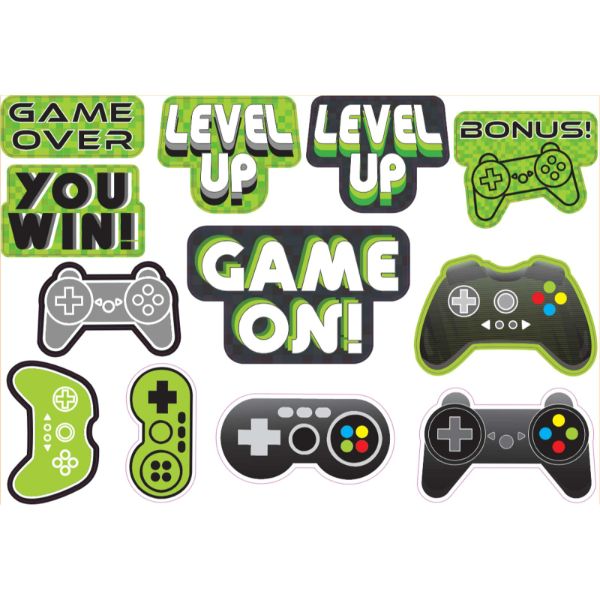 12 Pack Level Up Gaming Cutouts Value Pack