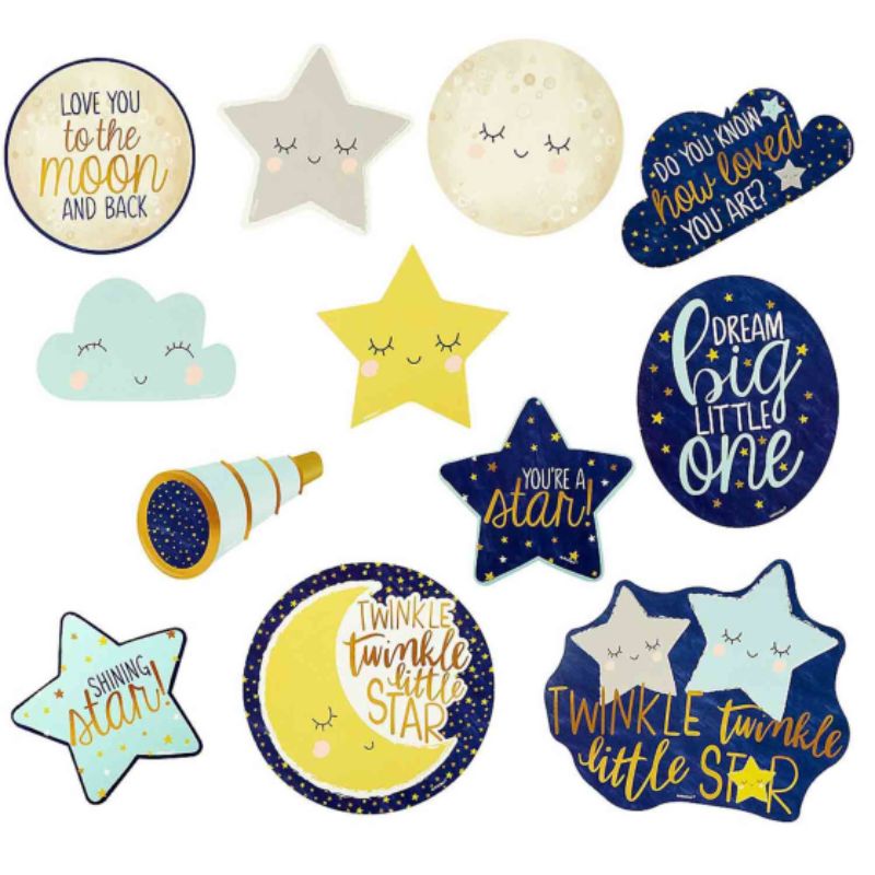 Assorted Designs Twinkle Little Star Cardboard Cutouts