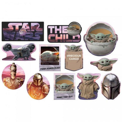 12 Pack The Mandalorian Star Wars Cutouts Value Pack - The Base Warehouse