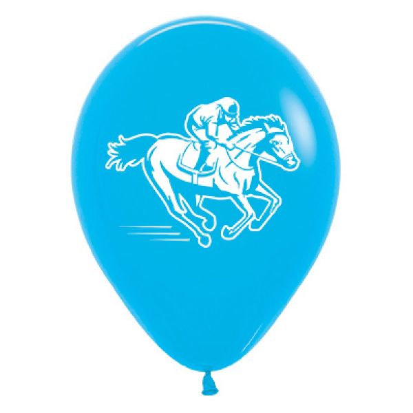 Sempertex Horse Riding Fashion Blue Latex Balloons - 30cm