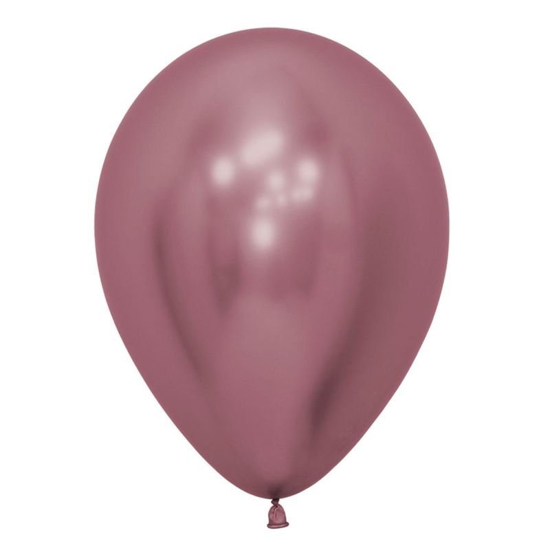 12 Pack Metallic Reflex Pink Sempertex Latex Balloon - 30cm