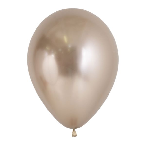 Sempertex 50 Pack Metallic Reflex Champagne Sempertex Latex Balloons - 21cm