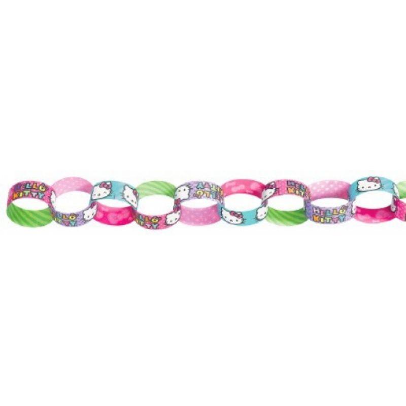 Hello Kitty Rainbow Paper Chain Garland - 3.9m