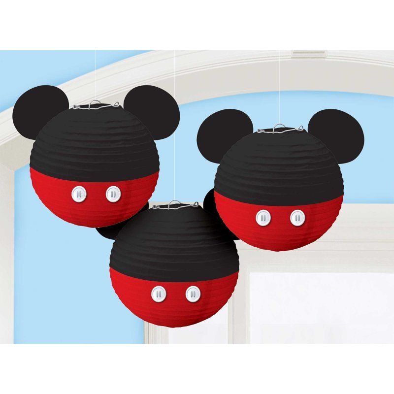 3 Pack Mickey Mouse Forever Paper Lanterns & Ears - 24cm