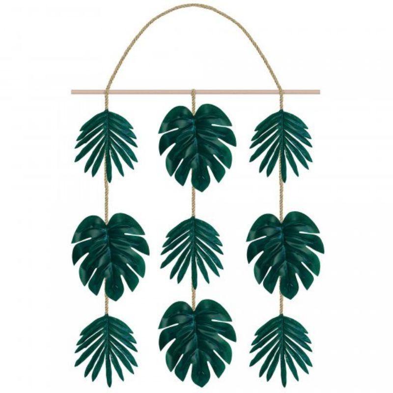 Aloha Palm Leaf Faux Hanging Decoration - 50cm x 43cm - The Base Warehouse