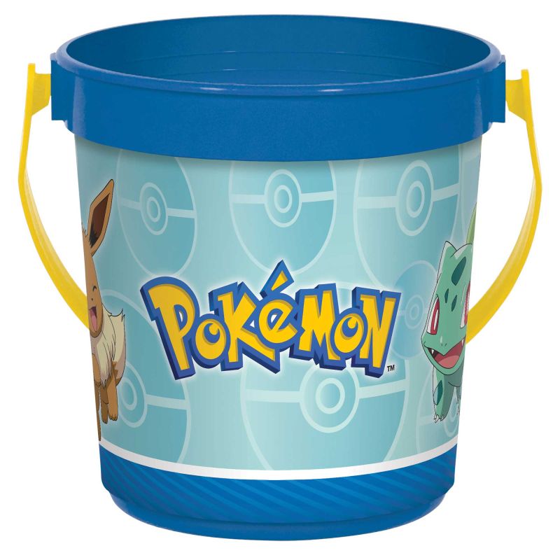 Pokemon Classic Favor Container with Yellow Handle - 15cm x 12cm