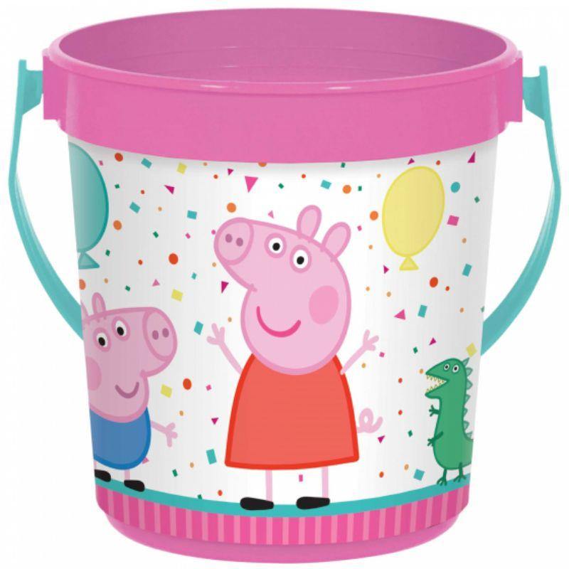 Peppa Pig Confetti Party Plastic Favor Container - 12cm x 11cm - The Base Warehouse