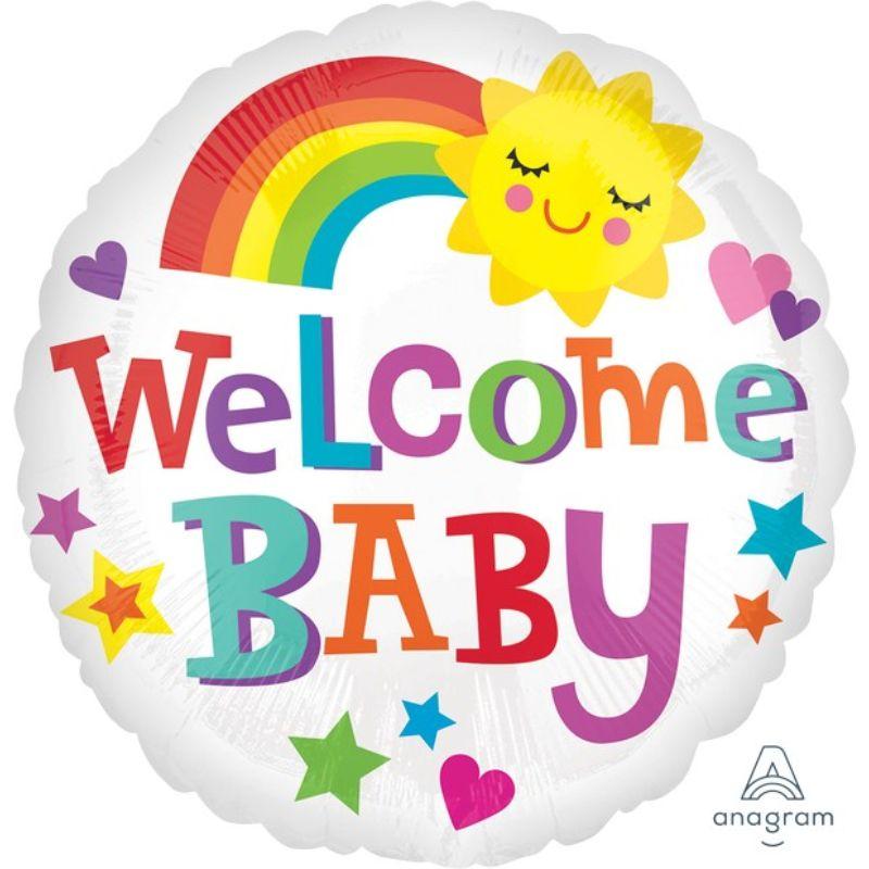 Welcome Baby Bright & Bold Foil Balloon - 45cm