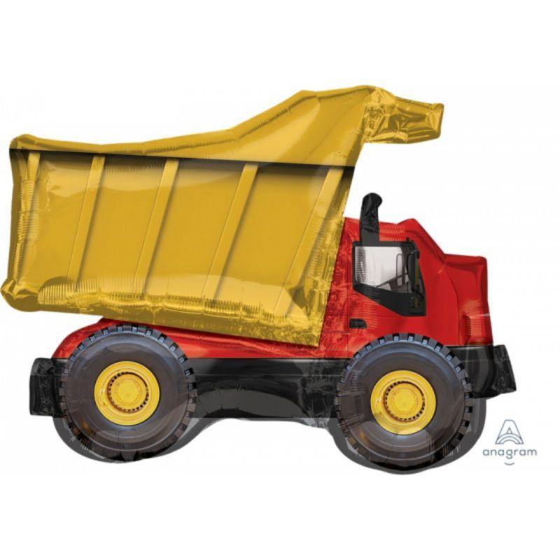 SuperShape XL Dump Truck Foil Balloon - 81cm x 63cm - The Base Warehouse