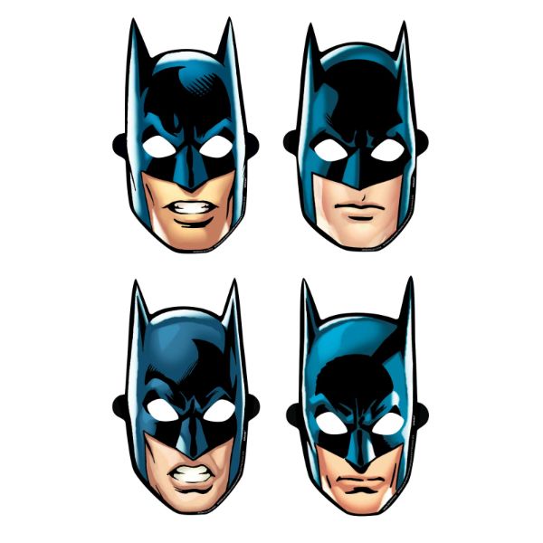 8 Pack Batman Heroes Unite Paper Masks - 21cm x 24cm
