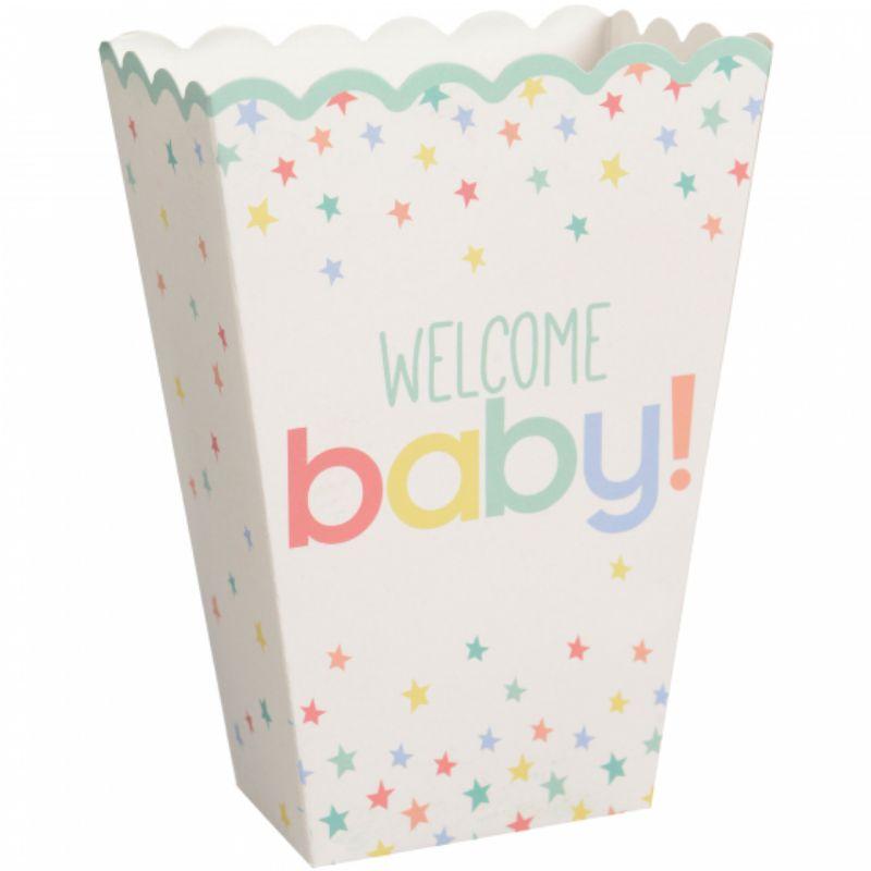 20 Pack Baby Shower Cardboard Popcorn Boxes - 6cm x 13cm x 3.8cm