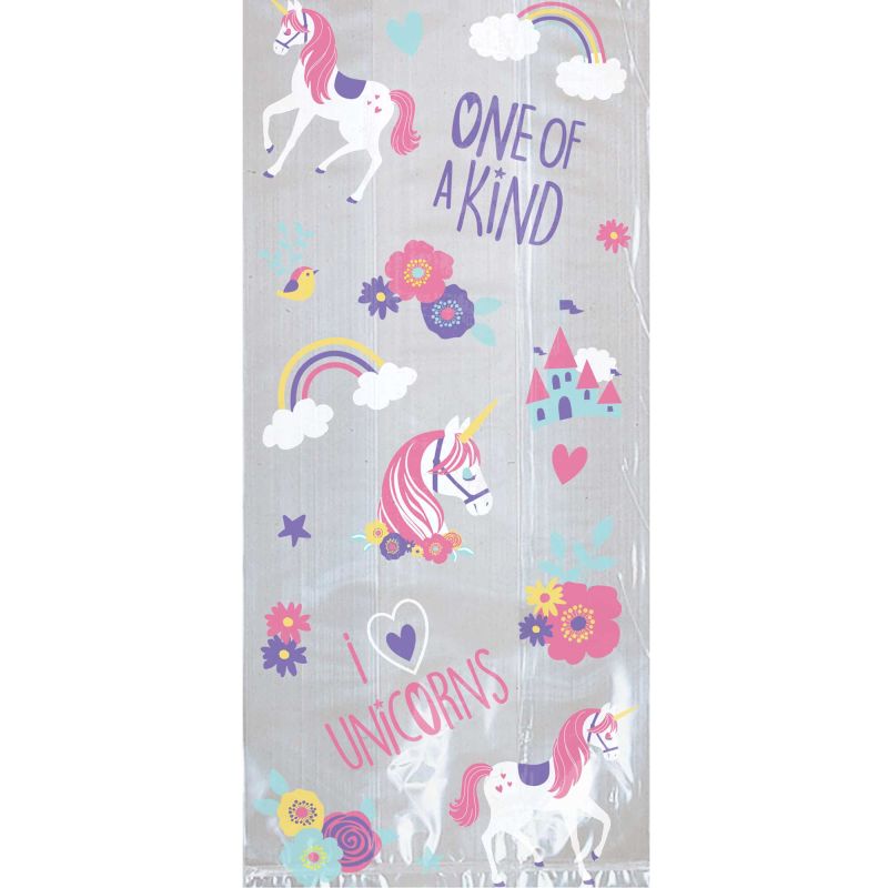20 Pack Magical Unicorn Cello Treat Bags Kit