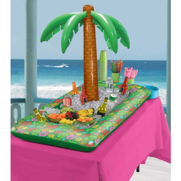 Summer Luau Inflatable Palm Tree Buffet Cooler - 60cm x 124cm