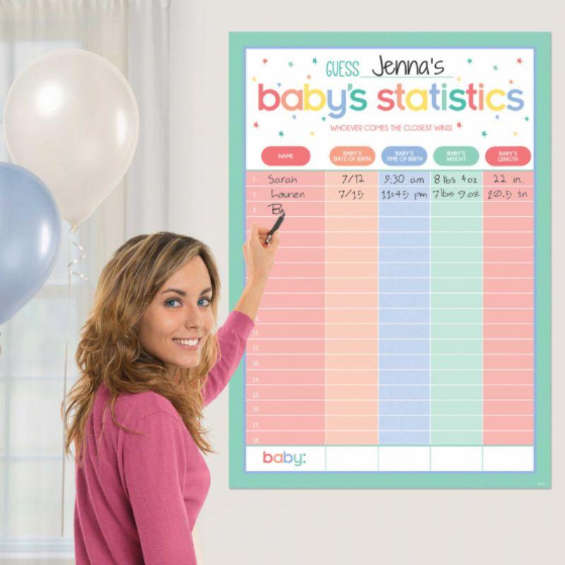 Baby Shower Statistics Game - 69cm x 101cm