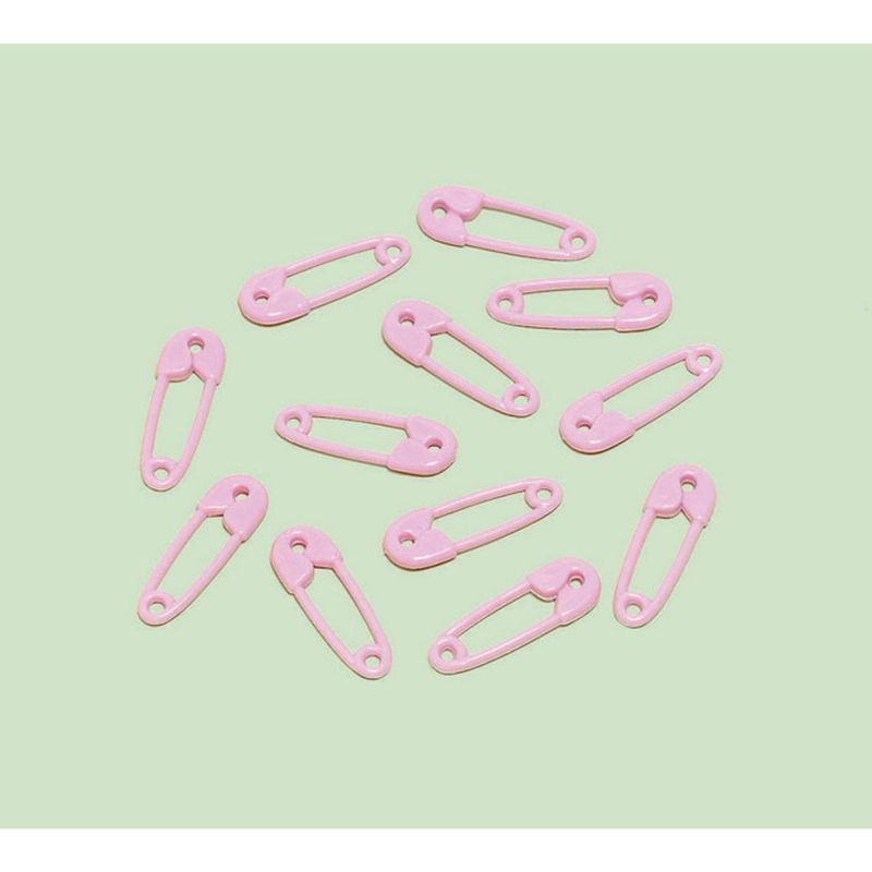 24 Pack Pink Favor Safety Pin