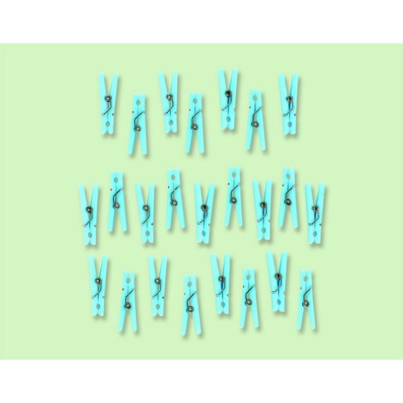 24 Pack Clothespin Blue Favor