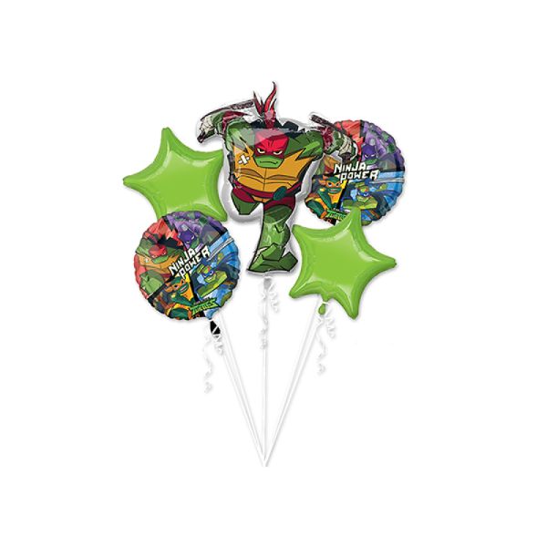 5 Pack Rise Of The Teenage Mutant Ninja Turtle Foil Balloon - 45cm