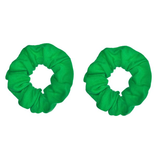2 Pack Green Hair Scrunchies