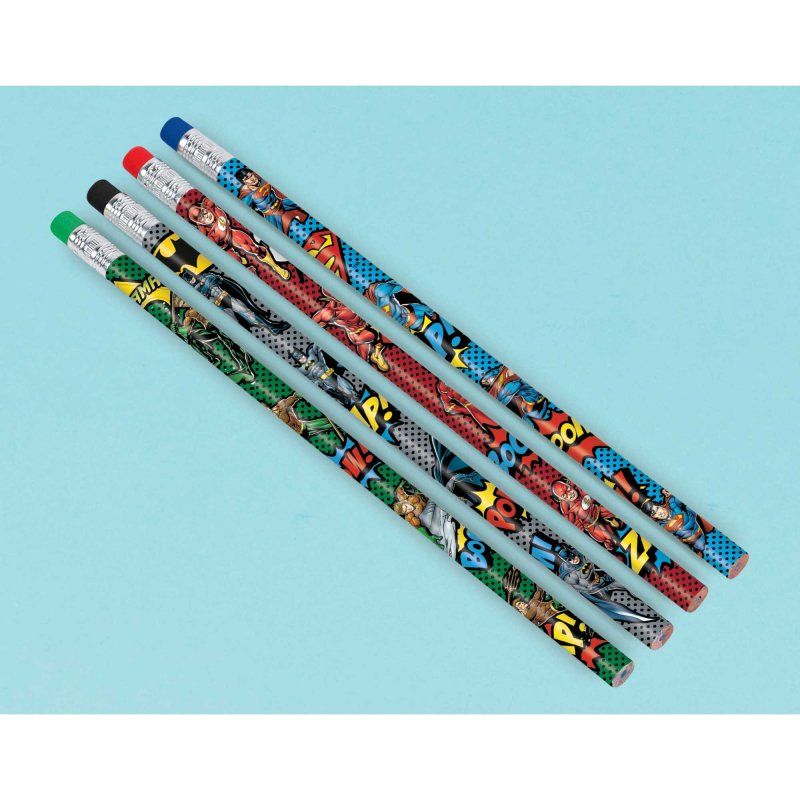 8 Pack Justice League Heroes Unite Pencils