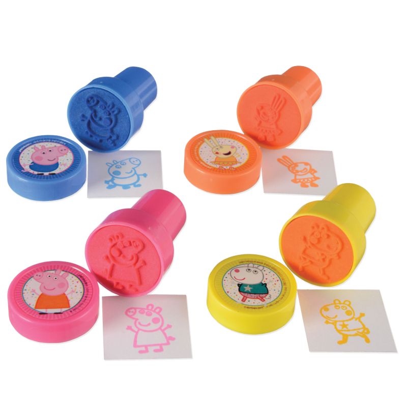 4 Pack Peppa Pig Confetti Party Stamper Set - 2.5cm x 3.8cm