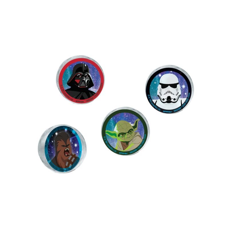 4 Pack Star Wars Galaxy Bounce Balls Favors - 52mm