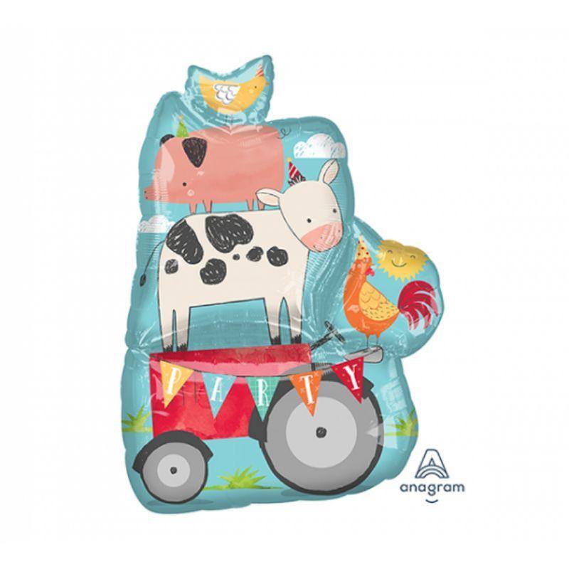 SuperShape Barnyard Birthday Party Foil Balloon - 63cm x 83cm - The Base Warehouse