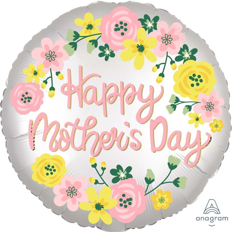Happy Mothers Day Floral Standard Infused Foil Balloon - 45cm