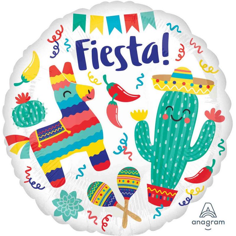 Mexican Taco Fiesta Party Standard Foil Balloon - 45cm