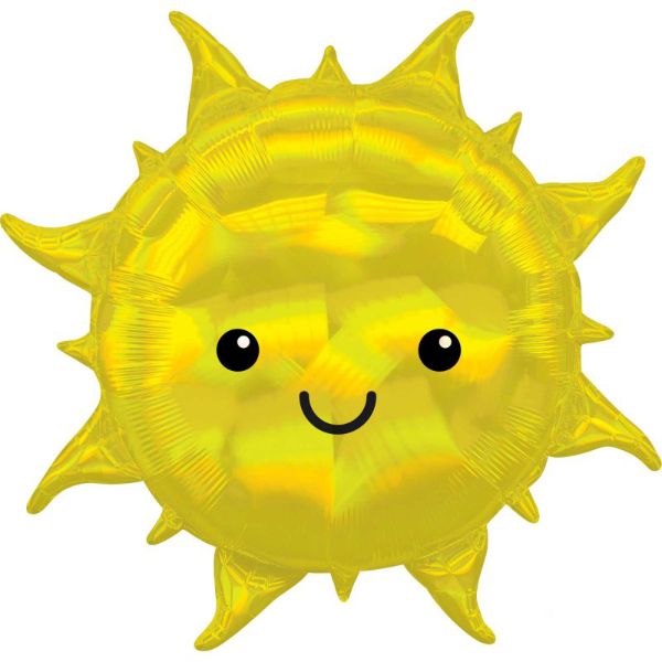 Supershape Holographic Iridescent Sun Foil Balloon - 68cm x 68cm