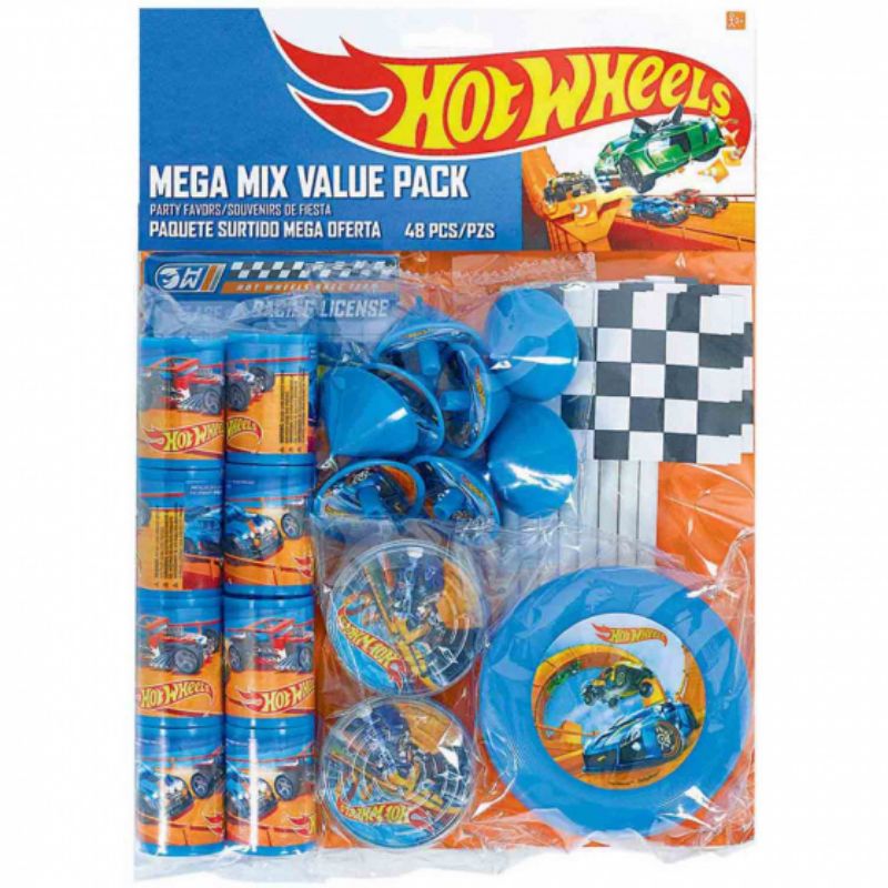 48 Pack Hot Wheels Wild Racer Mega Mix Favors Value Pack