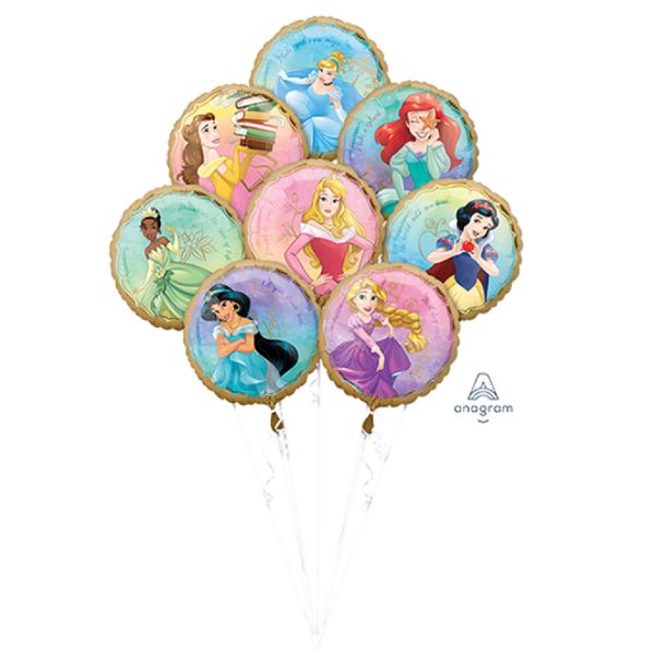 8 Pack Bouquet Disney Princesses Once Upon A Time Foil Balloons