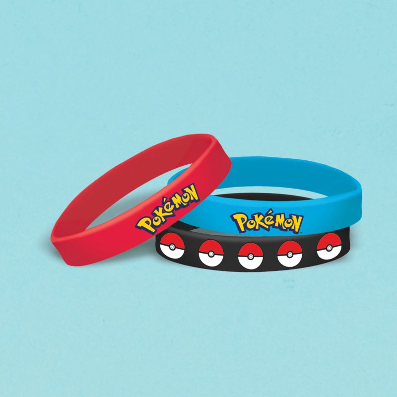 6 Pack Pokemon Core Rubber Bracelets