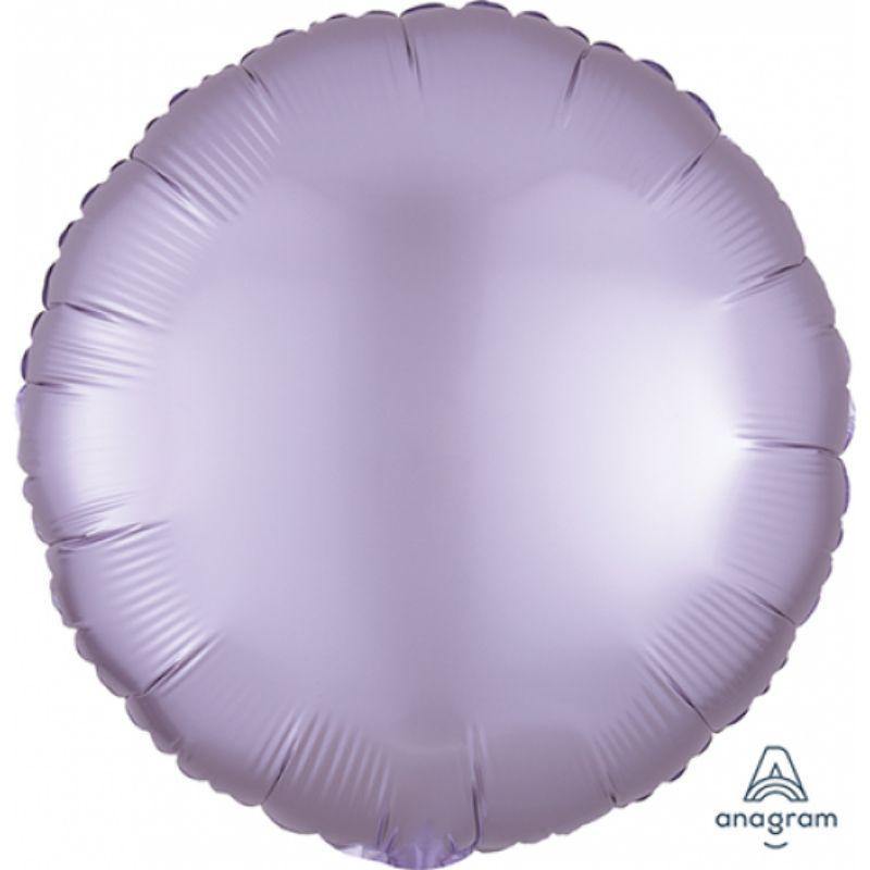 Satin Luxe Pastel Lilac Circle Foil Balloon - 45cm - The Base Warehouse