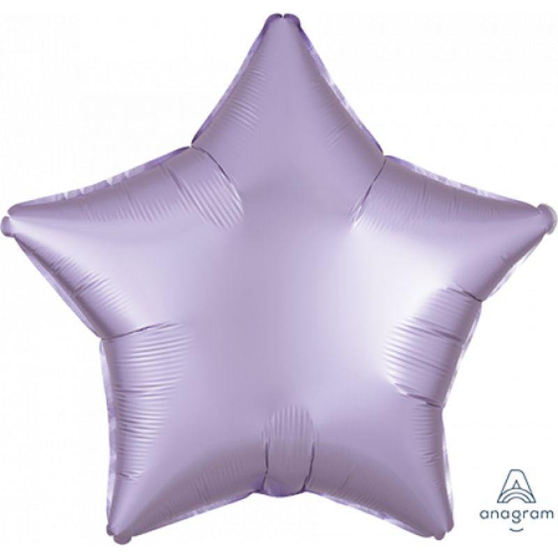 Satin Luxe Pastel Lilac Star Foil Balloon - 45cm - The Base Warehouse