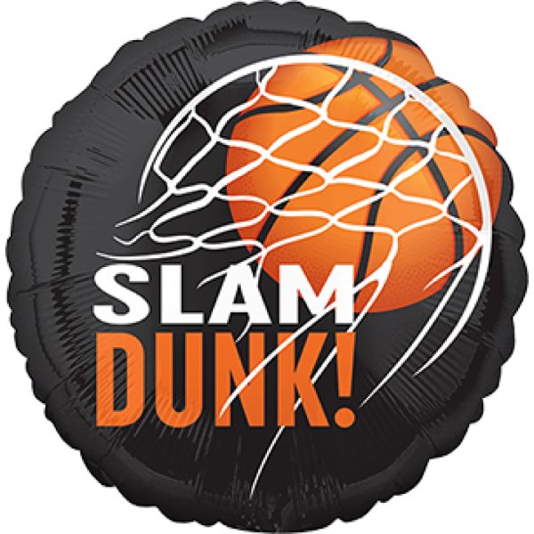 Standard Slam Dunk Basketball Foil Balloon - 45cm