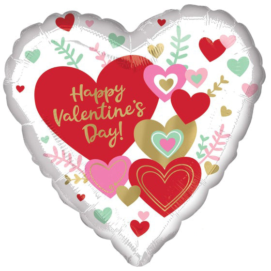 Standard HX Happy Valentines Day Wishes Foil Balloon - 45cm