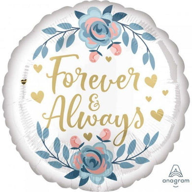Forever & Always Roses Foil Balloon - 45cm - The Base Warehouse