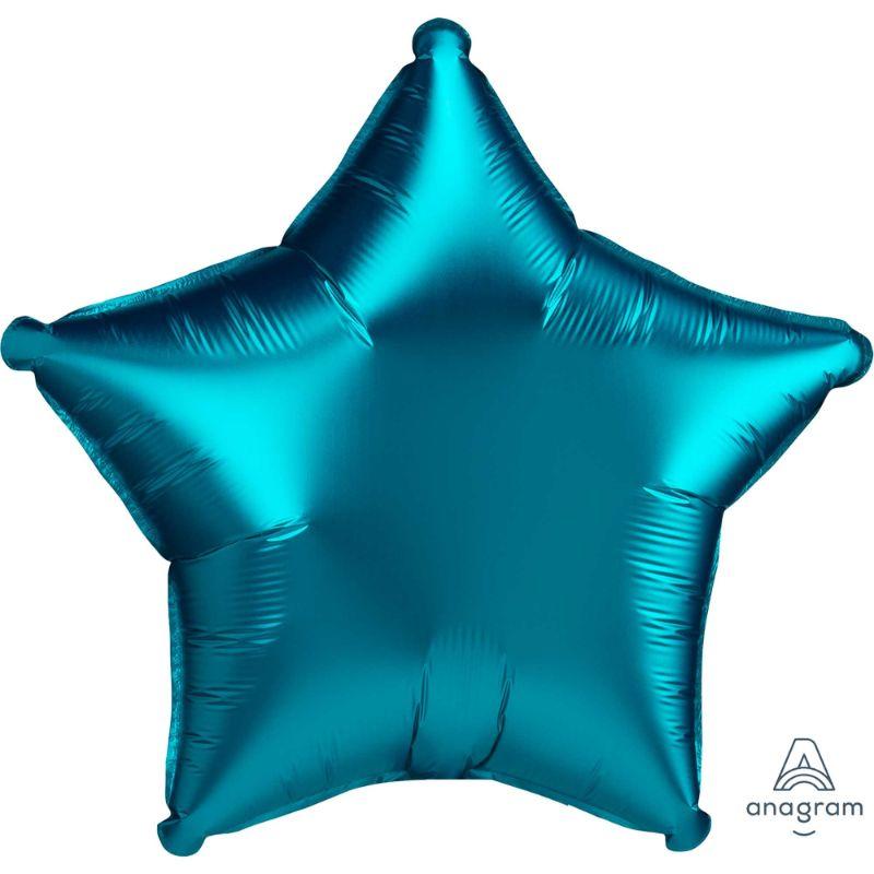 Satin Luxe Aqua Star Foil Balloon - 45cm