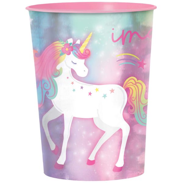 Enchanted Unicorn Favor Metallic Plastic Cup - 473ml