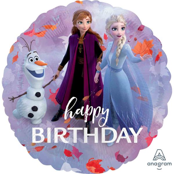 Frozen 2 Happy Birthday Standard Round Foil Balloon - 45cm
