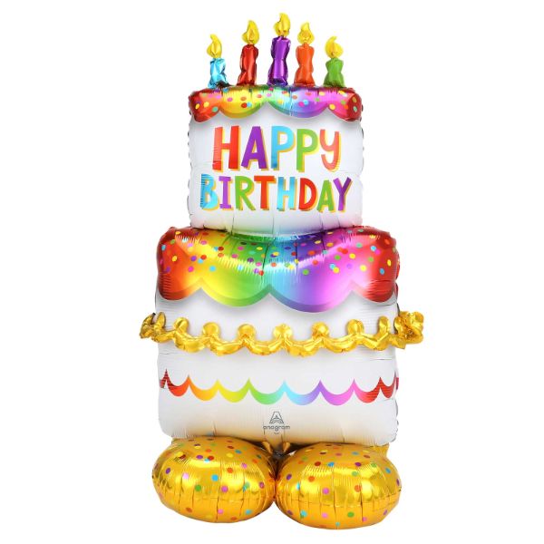 Happy Birthday Cake Airloonz - 68cm x 134cm