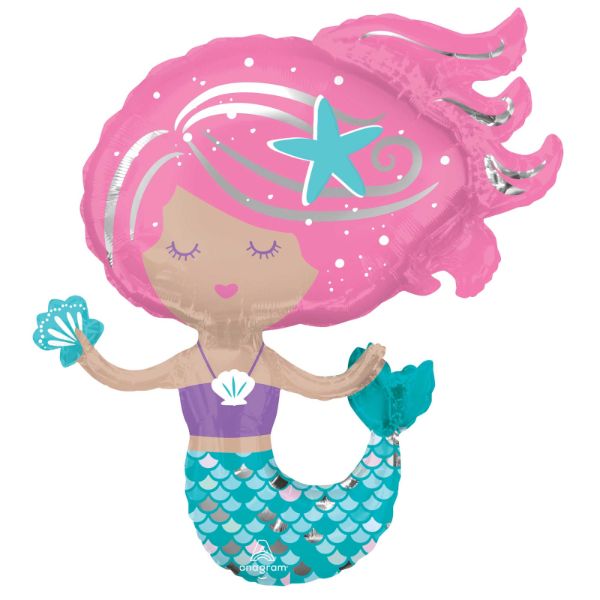 Supershape Shimmering Mermaid Foil Balloon - 73cm x 76cm