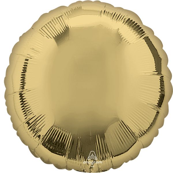 White Gold Circle Foil Balloon - 45cm