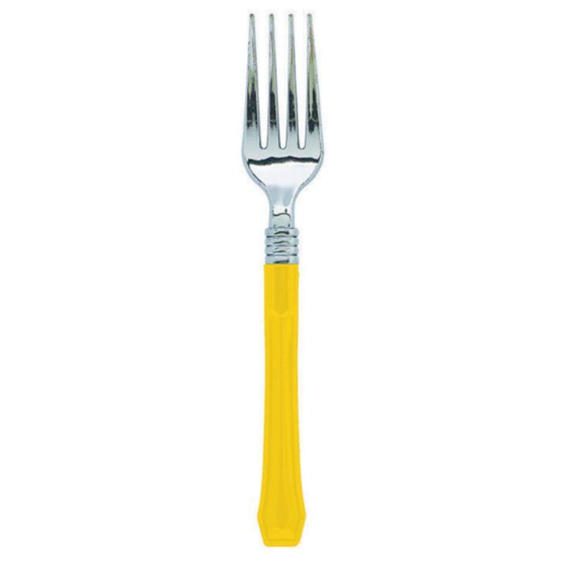 20 Pack Premium Classic Choice Yellow Sunshine Forks