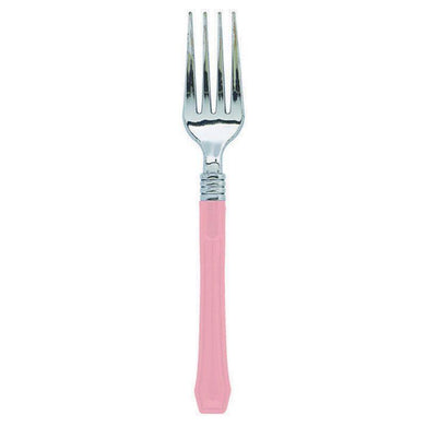 20 Pack Premium Classic New Pink Forks - The Base Warehouse