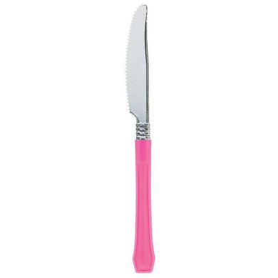 20 Pack Premium Classic Bright Pink Knives - The Base Warehouse