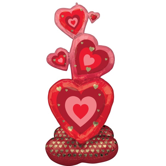 Airloonz Stacking Hearts Balloon - 63cm x 139cm
