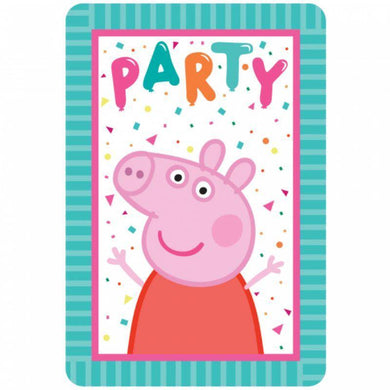 8 Pack Peppa Pig Confetti Party Postcard Invitations - The Base Warehouse
