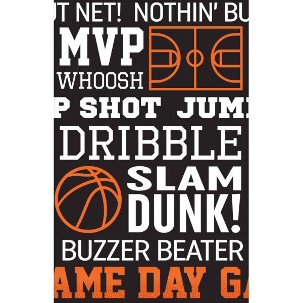 Nothin But Net Basketball Plastic Tablecover - 137cm x 259cm